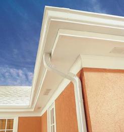 image of rain gutter on a home